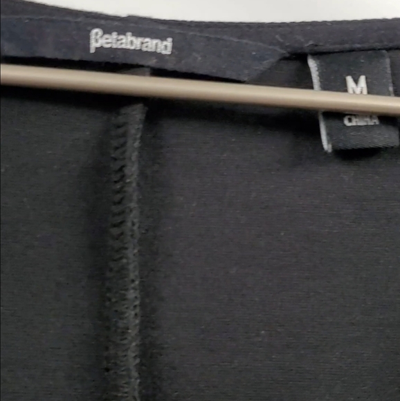 Betabrand Revamped Little Black Dress Long Bell Sleeves V-Neck Boho Goth - Picture 7 of 8